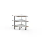 image of Steelite MGCMLX04CSXF Modular Classic Corner Buffet Table, White Carrera Stainless Steel, Mogogo Design, Mixed Materials, 1 per Case