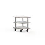 image of Steelite MGCMLX04CSXH Configurable Buffet Table - Modular Classic Corner Unit, White Carrera Stainless Steel, Mixed Materials, 1 per Case, Mogogo Design