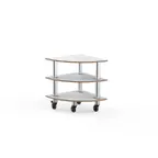 image of Steelite MGCMLX04CSXW Modular Classic Corner Buffet Table - White Carrera Stainless Steel, Mogogo Design, Mixed Materials, 1 per Case, Modular Collection