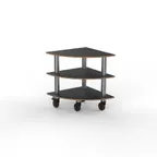 image of Steelite MGCMLX04MSXH Modular Classic Corner Unit Buffet Table, 29.5" x 29.5" x 35.0", Grey Slate SS, Marble Brushed Stainless Steel, Mixed Materials, 1 per Case, Modular Collection (Minimum Case Qty)