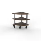 image of Steelite MGCMLX04WSXH Modular Classic Corner Unit Buffet Table, 29.5" x 29.5" x 35.0", Mango Brushed Stainless Steel, Grey Slate SS, Mogogo Collection, Modular, 1 per Case
