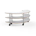 image of Steelite MGCMSX01CSXW Configurable Buffet Table - Modular Creative Curved Unit, White Carrera Stainless Steel, Mogogo Mixed Materials, 1 per Case, Modular Collection (Minimum Case Qty)