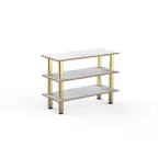 image of Steelite MGCMSX02CBXF Configurable Buffet Table - Modular Creative Extension Unit, White Carrera Brush Finish, Mogogo Design, Mixed Materials, 1 per Case, Modular Collection (Minimum Case Quantity)