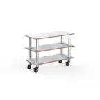 image of Steelite MGCMSX02CSXW Modular Configurable Buffet Table, White Carrera Stainless Steel & Mixed Materials, Mogogo Modular Collection, 1 per Case