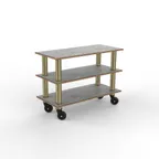 image of Steelite MGCMSX02GBXH Configurable Buffet Table, 47.0" x 21.0" x 35.0", Modular Creative Extension Unit, Grey Slate SS, Mogogo Design, Mixed Materials, 1 per Case, Modular Collection
