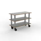 image of Steelite MGCMSX02GSXH Configurable Buffet Table, Grey Slate Brushed Stainless Steel, 47.0" x 21.0" x 35.0", Modular Unit, Mogogo Design, Mixed Materials, 1 per Case
