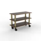 image of Steelite MGCMSX02WBXH Configurable Buffet Table, 47.0" x 21.0" x 35.0", Modular Grey Slate SS with Mango Brushed Brass, Mogogo Design, Mixed Materials, 1 per Case - Modular Collection