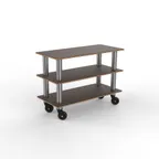 image of Steelite MGCMSX02WSXH Configurable Buffet Table, Modular Creative Extension Unit, 47.0" x 21.0" x 35.0", Mango Brushed Stainless Steel, Grey Slate SS, Mogogo Design, Mixed Materials, 1 per Case, Modular Collection (Minimum Case Qty)