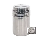 image of Town 37594 Dredge Shaker, 9 Oz Capacity, 18/8 Stainless Steel, Metal Lid, 3‑Way Adjustable Top