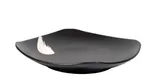 image of Town J2-2912 Square China Salad Plate, 8"-1/4 x 8"-1/4, Black with White Splash, Flared Edge - 1 Dozen