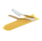 image of Vollrath 47105 Spaghetti Tongs, 8" Stainless Steel, Imported Kitchen Utensil for Pasta Serving