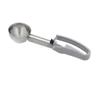 image of Vollrath 47371 Ice Cream Disher Size #8 2‑3 oz, 2‑7/8" Scoop, 7‑3/4" Gray Plastic Handle, Steel, NSF