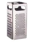image of Vollrath SG-200 Dripcut® Box Grater, 4" Square x 9" High, Four‑Sided Stainless Steel with Hand Grips