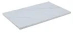 image of ATS ATE3072-WH - Rectangular Laminate Table Top, 30" x 72", White Marble Look, 1.5" Thick with PVC Edge and Back Sheet