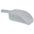 image of AllPoints 8010291 Ice Scoop – 82 oz, 14" L x 6-1/4" W x 3-1/2" H, White Plastic Ice Tool