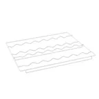 image of Beverage Air 412-078D-01 Curved Wine Rack White Epoxy, Holds 14 13×3.5in Bottles, 5 Shelves per Door, MMR27 Fit