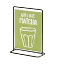 image of Cal-Mil 25203-811-13 Logan Sign Holder, 9" x 4.5" x 12.5" H, Round Metal Display Sign Holder