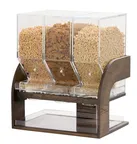 image of Cal-Mil 27000-3-136 Melrose Cereal Dispenser, 3 Countertop, Wood, Lever, 17.25" x 13" x 20.5", 3/Set