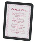 image of Cal-Mil 27010-811-13 Melrose Black Metal Sign Holder, 9.5" x 3" x 12" Tabletop Display