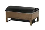 image of Cal-Mil 27013-136 Chafing Dish, 22" x 14" x 13.5", 5 Sterno Cans, Wood/Metal, Matte Black Brown