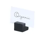 image of Cal-Mil 28002-13 Resin Menu Card Holder, 2.25" x 2.5" x 2.5" H, Black, Smallware Tabletop Stand