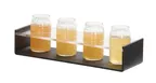 image of Cal-Mil 28507-13 Taster Caddy Bar Tray, 13" x 4" x 2.5" Black ABS Plastic Beer Wine