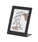 image of Cal-Mil 28513-811-13 Menu Card Holder / Number Stand, 11" x 5.5" x 13.25" ABS Black Plastic