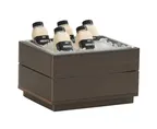 image of Cal-Mil 28602-10-140 Vista Ice Housing, 13.5" x 11" x 8" H, HDPE, Mocha, Rectangular, Housing Only