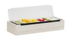 image of Cal-Mil 28614-141 Vista Bar Caddy – 20.75" x 7.5" x 4.5" HDPE Coastal 6-Section Organizer