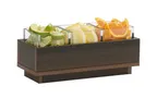 image of Cal-Mil 28616-140 3-Section Condiment Caddy, 13" x 5.5" x 4.5" H, HDPE, Mocha, Holds 3 Jars