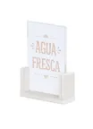 image of Cal-Mil 28622-46-141 Vista U-Frame Card Holder, 5" x 7" x 2" H, HDPE Plastic, Under‑3" Height