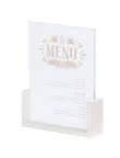 image of Cal-Mil 28622-811-141 Vista U-Frame Menu Card Holder, 12" x 9" x 2" HDPE Coastal