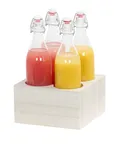 image of Cal-Mil 28623-141 Vista Carafe Cooler, 9.5" x 9.5" x 5" Plastic, Coastal, 4-Section Ice Display