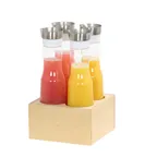 image of Cal-Mil 28623-93 Logan Carafe Cooler, 9.5" x 9.5" x 5" Square Plastic Housing, Ice Display