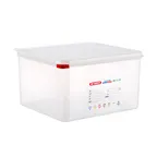 image of Carlisle 00471 Araven 20qt Container, 13-7/8" x 12-3/4" x 8", Clear Polypropylene, Airtight Lid