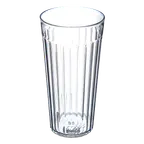 image of Carlisle 012007 Bistro 20oz Clear Fluted Tumbler, SAN, BPA‑Free, Dishwasher Safe, Stackable