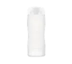 image of Carlisle 01380 Squeeze Bottle 12 oz. Clear Polyethylene, White Cap, Fine Grain Araven HACCP Compliant