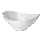image of Carlisle 041102 - 3.3 Qt Oval Scoop Bowl, 13.75" L x 9.38" W, White SAN Plastic, Safe - 1/Each