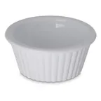 image of Carlisle 084302 Plastic Ramekin, 1 oz, 2-1/4" Dia, White SAN, Stackable, NSF, BPA‑Free