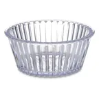 image of Carlisle 084507 Plastic Ramekin, 4‑oz 3.5" Clear SAN, Fluted Rim, NSF Certified, BPA‑Free