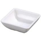image of Carlisle 086002 - 2 oz Square Plastic Ramekin, 2-3/4" White Melamine, Dishwasher Safe, BPA Free