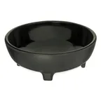 image of Carlisle 087803 Molcajete Salsa Dish, 8 oz (4‑½" Dia × 1‑5/8" Deep), Black Melamine, NSF, BPA‑Free
