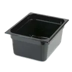 image of Carlisle 10222B03 1/2‑Size 8.7qt Pan, 12‑3/4" x 10‑3/8" x 6" Polycarbonate, Black Non‑Slip