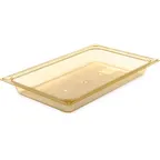 image of Carlisle 10400B13 High Heat Food Pan, 1/1 Full Size, 7.6 Qt, 2-1/2" Deep, Amber, PES, NSF, BPA Free