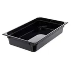 image of Carlisle 10401B03 StorPlus Hot Food Pan, 1/1 Size, 12.7 Qt, 4" Deep, Black PES, NSF