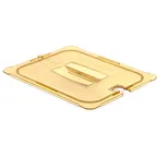 image of Carlisle 10431U13 Storplus High Heat Universal Lid, For 1/2-Size Food Pan, Handled, Notched