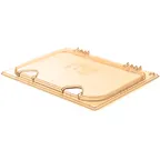 image of Carlisle 10439Z13 Storplus Ez Access High Heat Universal Lid, 1/2 Size, Hinged, Notched