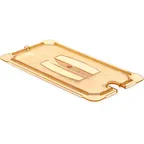 image of Carlisle 10471U13 Storplus High Heat Universal Lid, For 1/3-Size Food Pan, Handled, Notched