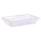 image of Carlisle 1061007 Food Storage Box, 2 Gal, 18" x 12" x 3‑1/2", Clear Polycarbonate, Textured Non‑Slip