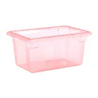 image of Carlisle 10612C05 Food Storage Box, 5‑Gal Red Polycarbonate, 18" x 12" x 9", Stackable, Handles